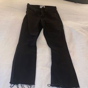 Everlane High Rise Kick Crop Black Jeans. Size 26